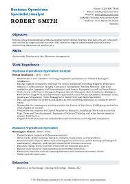 The career objective for a resume should be tweaked as per the job position, roles and responsibilities. Business Operations Specialist Resume Samples Qwikresume