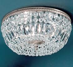 Crystal Baskets Collection 18 Dia Large Brass Crystal Flush Mount Ceiling Light Grand Light
