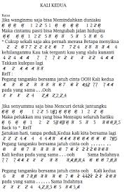 Chord kunci gitar dan lirik lagu anak menanam jagung: Not Angka Pianika Lagu Raisa Kali Kedua