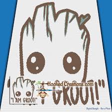 This is how my yarn usage broke out: I Am Groot Sc Single Crochet Throw Blanket Graphghan Crochet Pattern Pdf Download