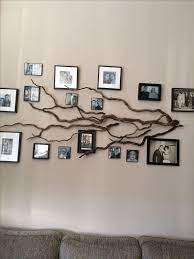 Echte Aste Hingen An Einer Wand Um Diese Stilvolle Family Tree Photo Anzeige Herzustellen Diese Echte Einer Family Hingen Photo Stilvolle Yakamoz Enle Family Tree Frame Branch Decor Home Diy