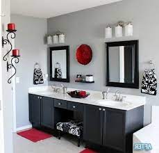Bathrooms are excellent rooms for experimenting with striking color schemes. Red White And Black Bathroom Decor Trendecors