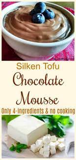 Chocolate Mousse Recipe Tofu Dessert Vegan Chocolate Mousse Food Processor Recipes