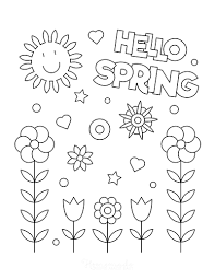 Among the coloring pages you will find lots of pictures with spring patterns. 65 Spring Coloring Pages Free Printable Pdfs