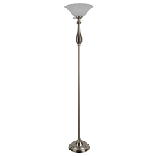 Woodbine 72 In Brushed Nickel Torchiere Floor Lamp Lowes Com Torchiere Floor Lamp Nickel Floor Lamp Floor Lamp
