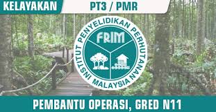 Jawatan kosong institut penyelidikan perhutanan malaysia frim. Jawatan Kosong Kerajaan Mac 2021 Pembantu Operasi Gred N11 Frim Jawatan Kosong Terkini Negeri Sabah
