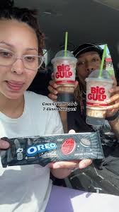 Trying The Limited Edition Coca Cola Oreo Slurpee and Oreos From 7/eleven!  •With a red and black color-blocked design featuring one signature OREO  chocolate wafer cookie containing Coca-Cola syrup