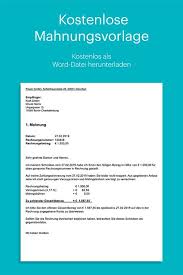 Ein schuldschein ist im prinzip das gegenstück zur quittung. Kostenlose Word Vorlage Fur Mahnungen Vorlagen Finanzen Kostenlose Vorlagen