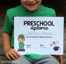 Are there any free printable preschool diplomas? Preschool Graduation Diploma