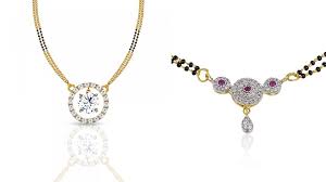 An amulet, rectangular and rajasthani, shows off ten granulated triangles in a bunting, each with a chhela disc at its tip. Stunning Mangalsutra Designs For Women Fashionbuzzer Com