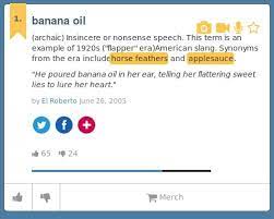 Urban Dictionary Banana Oil Urban Dictionary Words Banana Oil