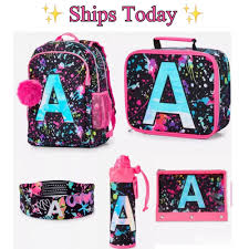 Justice A 5 Pc Backpack Lunchbox Water Bottle Pencil Case Headwrap Ebay Backpacks Head Wraps Lunch Box