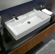 One Sink Two Faucet Contemporary Bathroom Sinks Large Bathroom Sink Modern Sink
