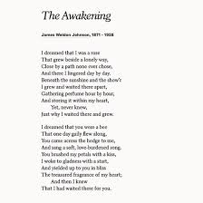 Share James Weldon Johnson S Poem The Awakening At A Wedding Or On Your Anniversary Romantic Poems Poems Poetry Classic