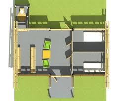 Desain rumah minimalis 1 lantai; Lingkar Warna Rumah Bambu Tahan Gempa Ukuran 4x8 Meter 2 Kamar Tidur 1 Lantai