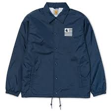 Carhartt Wip State Coach Jacket Blue White Carhartt