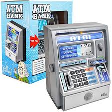 Ben Franklin Toys Kids Talking Atm Machine Savings Piggy Bank مع شاشة رقمية آلة حاسبة إلكترونية تحسب الأموال الحقيقية وخزنة للأطفال فضية الشراء عبر الإنترنت في البحرين Dukakeen Com