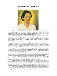 Teks pidato singkat bahasa inggris tentang kebersihan beserta artinya. Biografi Raden Ajeng Kartini Doc
