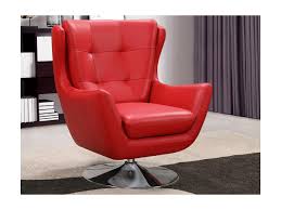 Ajouter au panier mobilier deco. Fauteuil Pivotant En Cuir De Buffle Superieur Rouge Anaba