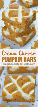 Pumpkin Bars With Cream Cheese Recipe Pumpkin Dessert Pumpkin Recipes Dessert Recipes Easy