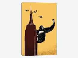 London to manila gbp 50 effective 01dec19. King Kong Love To Selfie Canvas Art By Big Nose Work Icanvas
