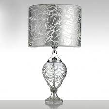 lampe a poser belle epoque 59 cm chrome verre clair lampe a poser lampes de table