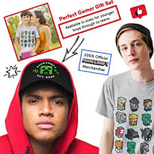 Popgear Minecraft Mini Mobs Boys T-Shirt and Cap Set Multicoloured 12-13  Years