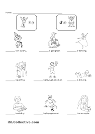 He Or She Pronoun Worksheets Kindergarten Worksheets Personal Pronouns