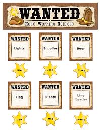 The principal's office became the sheriff's office and the vp became the deputy. Wanted Western Helpers Mini Bulletin Board Tcr4866 Teacher Created Resources