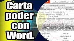 Carta poder para llenar word / modelo de carta poder simple en formato word y pdf. Como Hacer Una Carta Poder En Word Youtube