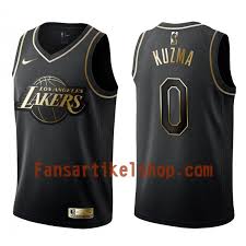 Die shorts sind mit dem hautengen trikot vernäht. Nba Los Angeles Lakers Trikot Kyle Kuzma 0 Nike Schwarz Golden Edition Swingman Herren