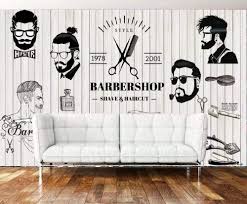 Maybe you would like to learn more about one of these? Wallpaper Retro Nostalgic Black And White Beauty Salon Background Wall Barber Shop Decoration 3d Wallpaper 300cm 210cm Amazon Com