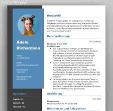 German Cv Template Format Lebenslauf