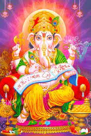 Ganesha Is Also Invoked As Patron Of Letters And Learning During Writing Sessions Vinayaka Vigneshwara Ganapath Lord Ganesha Paintings Lord Ganesha Ganesha