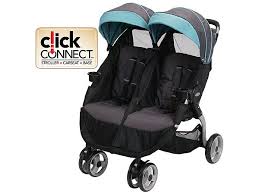 Graco S Fastaction Fold Duo Click Connect Stroller In Tidalwave Accepts Two Click Connect Infant Double Strollers Best Double Stroller Britax Double Stroller