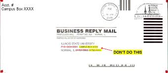 The recipient's address is written in the middle of the envelope. Reply Mail Information