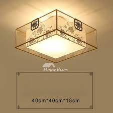 Review on the best led flush mount ceiling lights available. Living Room Ceiling Lights Drum Fabric Shade Square Flush Mount