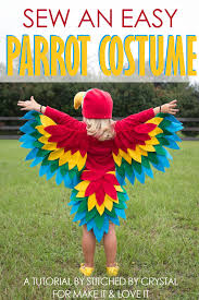 Diy Bird Costume For Kids Sew An Easy Parrot Costume Parrot Costume Bird Costume Kids Bird Costume