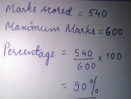 Know how to convert cgpa to percentage by referring below. Raju Scored 540 Marks Out Of 600 Write His Score As A Percentage
