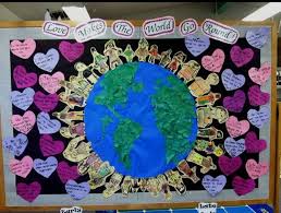 Love Makes The World Go Round Valentines Day Bulletin Board Valentine Bulletin Boards February Bulletin Boards