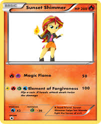 Perhaps there is no such person who would not watch and would not love cartoons. Sunset Shimmer Pokemon Card Hero Version By Marioandsonicfan19 On Deviantart