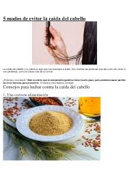 5 Modos De Evitar La Caida Del Cabello