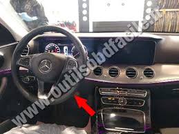 Obd2 Connector Location In Mercedes E Class 213 2016 Outils Obd Facile