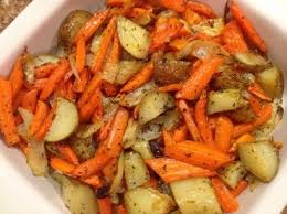 Roasted Carrots Potatoes Onions Recipe Roasted Potatoes And Carrots Recipes Carrots And Potatoes