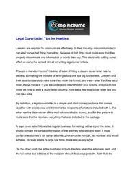 Most of all, cover letters give you a chance to connect your skills to the company's needs. Calameo Legal Cover Letter Tips For Newbies