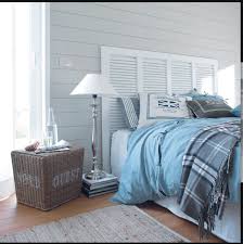 Persiennes Et Malle Imprimee Tete De Lit En Bois Blanc Deco Chambre Idee Deco Chambre