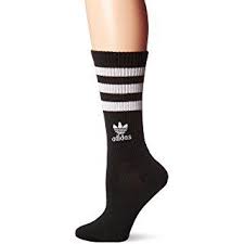 Adidas Women S Originals Crew Sock Medium Black White Black And White Socks Socks Adidas Originals Women