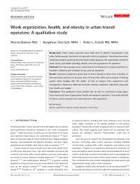 This nicl study schedule for prelims 2017 has been designed keeping in mind that only 3 weeks are left. Pdf Work Organization Health And Obesity In Urban Transit Operators A Qualitative Study