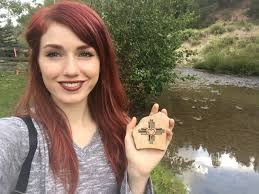 Zia Symbol With Heart Engraved in Flag Stone New Mexico True