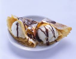 Crepe With Vanilla Ice Cream